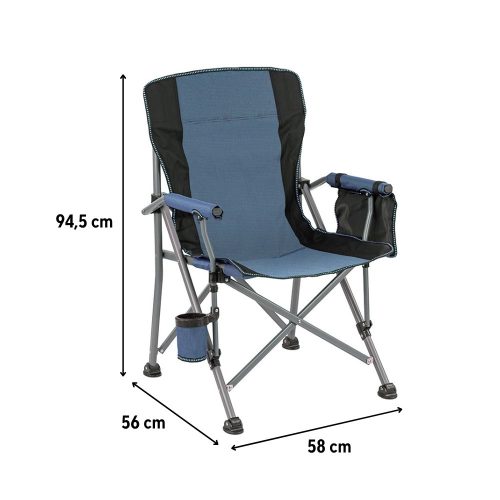 Leziter Comfort karfás horgász szék pohártartóval kék