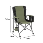 Leziter Comfort Plus karfás horgász szék pohártartóval zöld