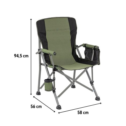 Leziter Comfort Plus karfás horgász szék pohártartóval zöld