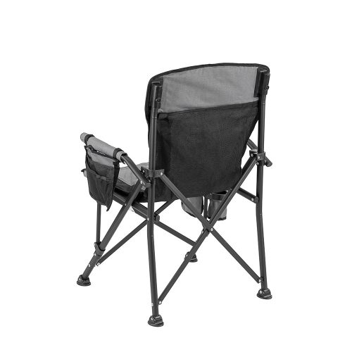 Leziter Premium fűthető karfás horgász szék pohártartóval szürke