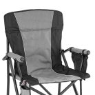 Leziter Premium fűthető karfás horgász szék pohártartóval szürke