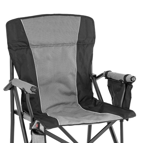 Leziter Premium fűthető karfás horgász szék pohártartóval szürke