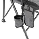 Leziter Premium fűthető karfás horgász szék pohártartóval szürke