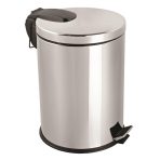 Stainless steel bathroom trash cans and bins