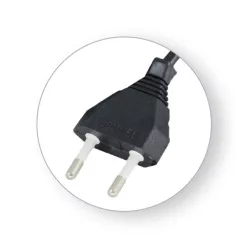 Commel Power Cable 2.5 A 250 V~, Black 2x0.75 / 2 m