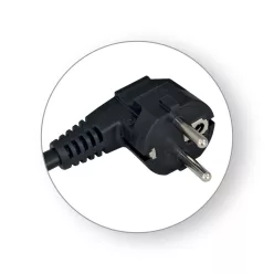 Commel Power Cable 16 A 250 V ~ 3500 W, black 3x1.5 / 2 m