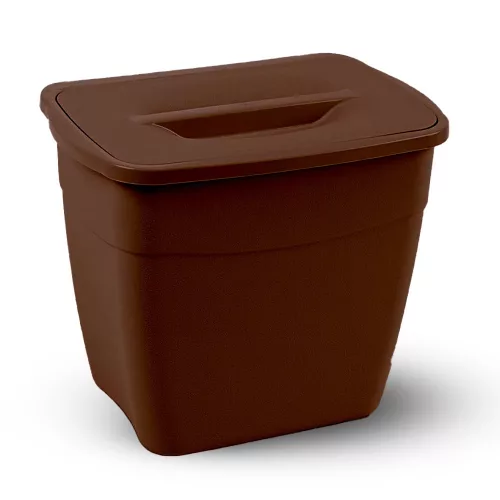 Planet Koala szemetes, fedővel 6L (Hanging Bucket) barna színű